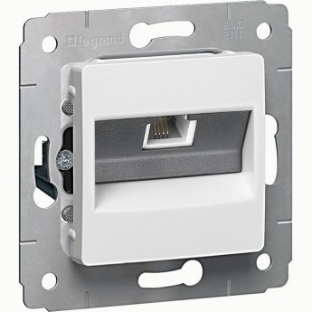 Телефонная розетка LEGRAND Cariva RJ11 4 контакта 1 выход белый Телефонная розетка LEGRAND Cariva RJ11 4 контакта 1 выход белый