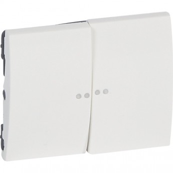 Клавиша двойная LEGRAND GALEA LIFE с линзами белый