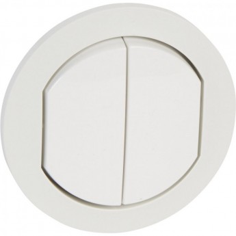 Лицевая панель LEGRAND Celiane двухклавишного выключателя IP44, белая