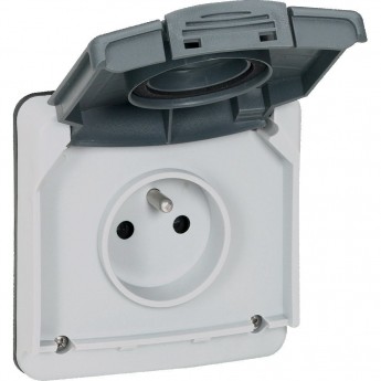 Розетка LEGRAND Plexo 2К+3 с защитными шторками 16A 250В IP66 IK08, серый