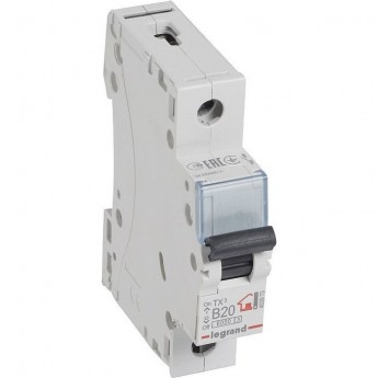 Автоматический выключатель LEGRAND TX³ 6000 6 кА тип B 1П 230/400 В 20А 1 модуль белый