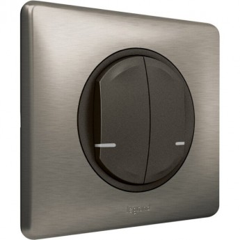 Умный беспроводной выключатель LEGRAND Celiane with NETATMO 2-клавишный, графит/вольфрам